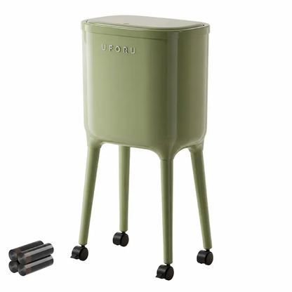 16L Rolling Trash Can with Odor-Proof Lid & Lockable Wheels