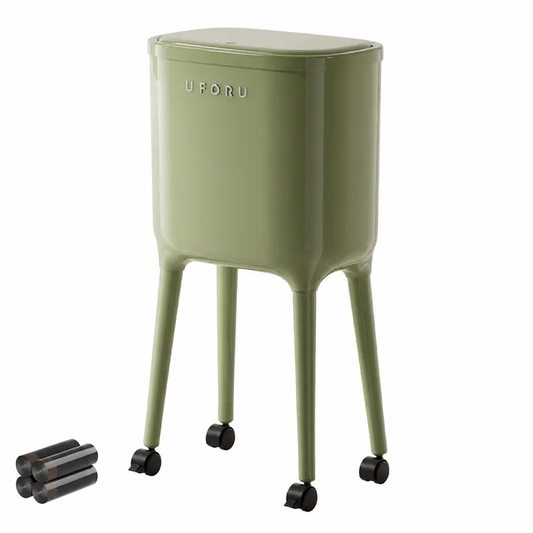 16L Rolling Trash Can with Odor-Proof Lid & Lockable Wheels