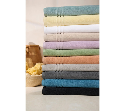 100% Cotton Bath Towel Set Solid and Textured Towels