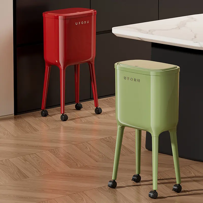 16L Rolling Trash Can with Odor-Proof Lid & Lockable Wheels