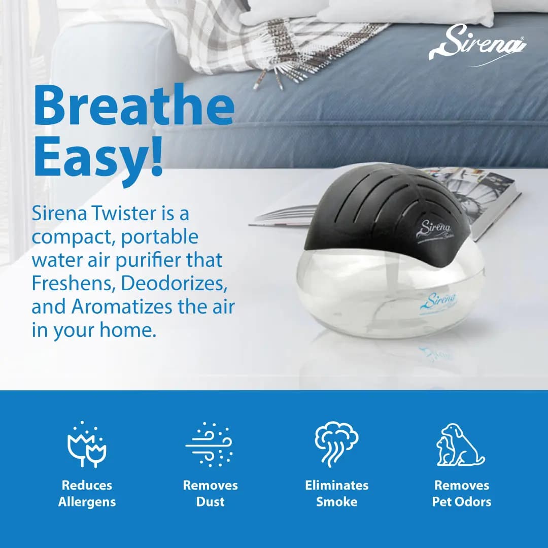 Water Filtration Air Purifier with LED Light