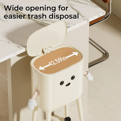 16L Rolling Trash Can with Odor-Proof Lid & Lockable Wheels