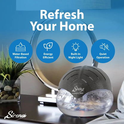 Water Filtration Air Purifier with LED Light